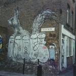 London street art, Erased ROA painting, Club Row E.2