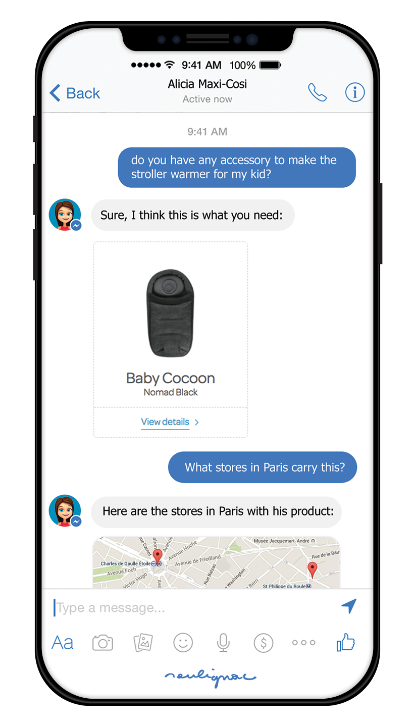Maxi-Cosi China - Dorel Juvenile - UI Design AUTOMATED MESSAGE BOT CHATBOT - François Soulignac, MADJOR Labbrand Shanghai