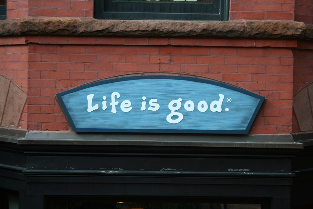 Boston Shop Sign - Life is Good