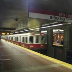 Boston Subway - MBTA red line - arrival of the train step 01