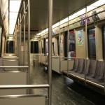 Boston Subway - MBTA red line - Inside metro car