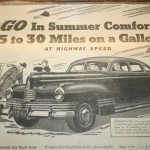 Boston Graphic Design, Old Vintage Nash Adversiting, Go In Summer Comfort, 25 to 30 Miles on a Gallon at highway speed