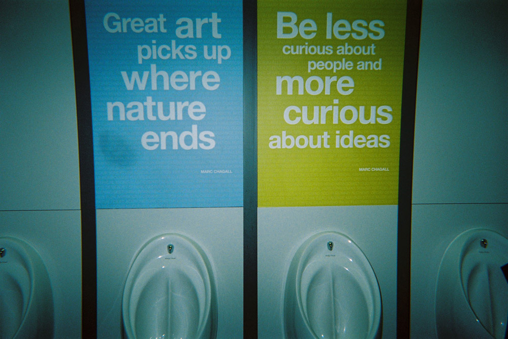 Francois Soulignac - Tate Britain restroom, Marc Chagall quotes