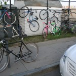 Francois Soulignac - Streets of Boston - Bikes on the wall