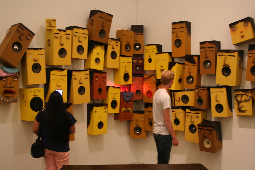 The Institute of Contemporary Art (Boston ICA), Os Gemeos sound system with eyes, camera and mouths
