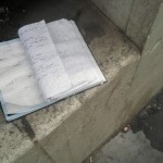 Sad things on the Streets of Paris, Agenda cahier de texte perdu abandonné