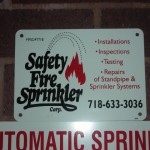 Fireman sign : Safety Fire Sprinkler