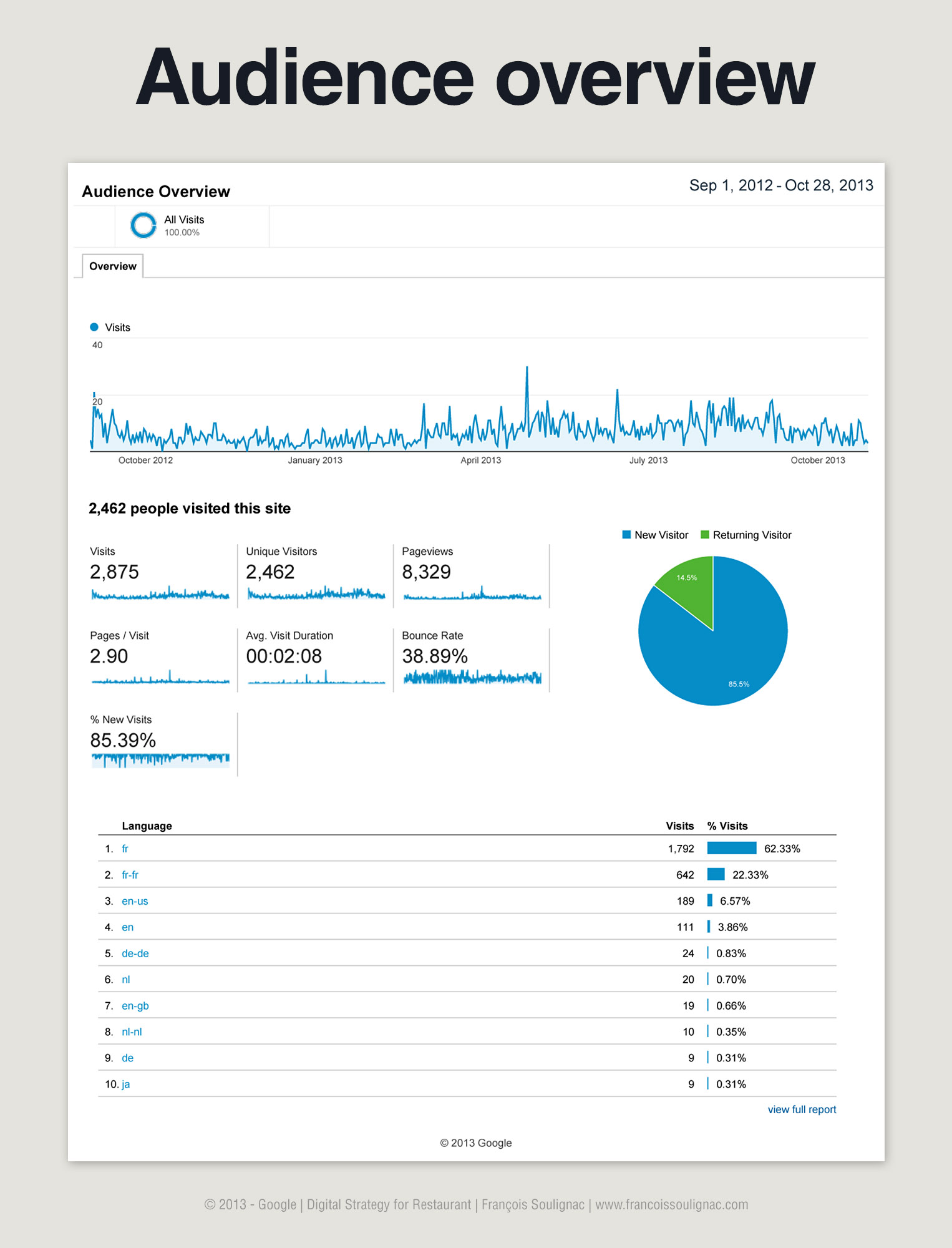 Francois Soulignac - Digital Strategy for Restaurant (Audience Overview)