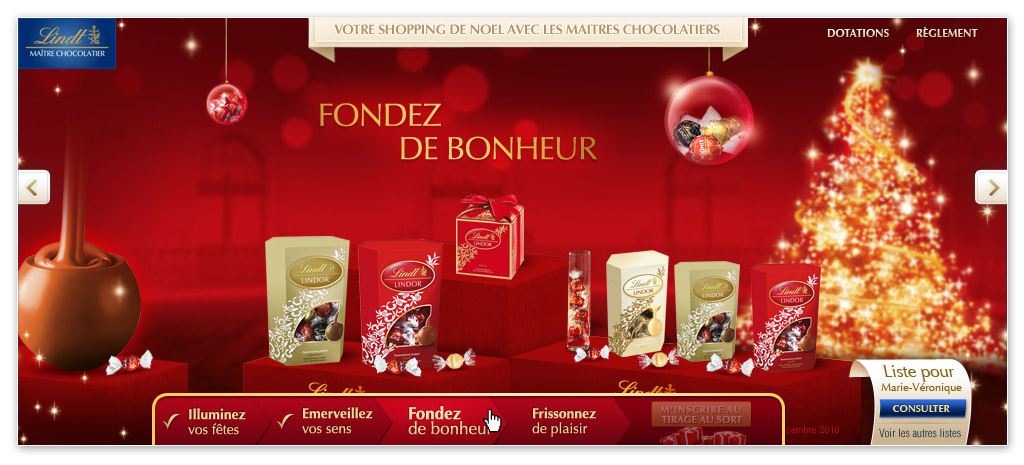 Francois Soulignac - Lindt Noel - Personal Shopper - Lindt Lindor Page