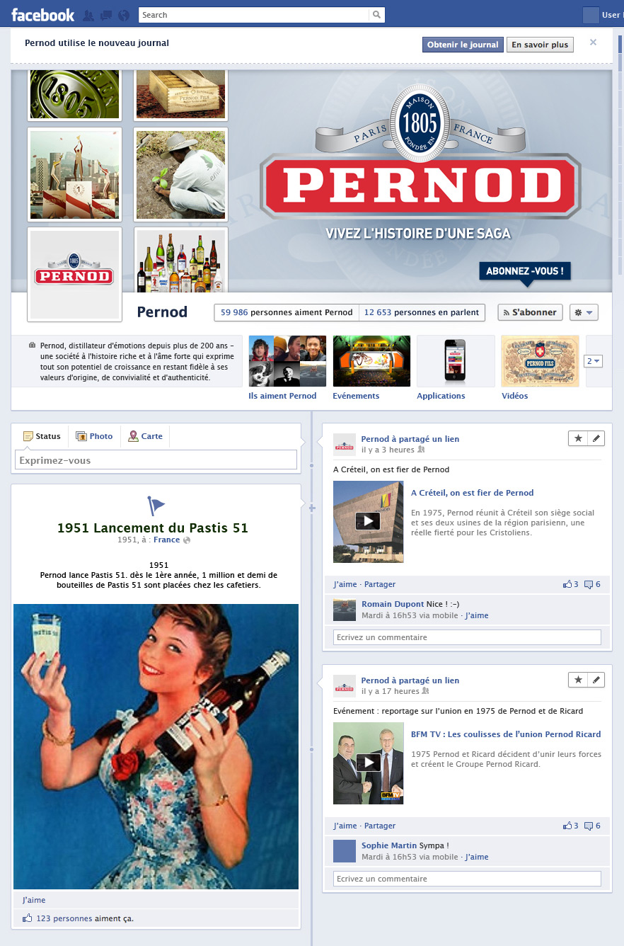 Francois Soulignac - Pernod Ricard - Facebook Timeline