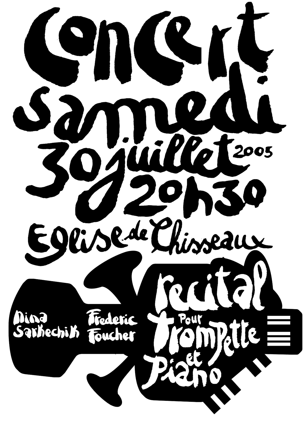 Francois Soulignac - Poster Recital Piano Trumpet - Nima Sarkechik and Frédéric Foucher