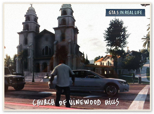 GTA 5 in Real Life - Los Santos - Church of Vinewood Hills