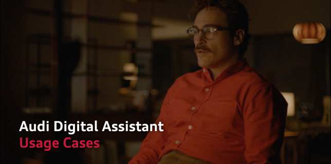 Audi China - Digital Assistant Researches - Art direction for video storyboard summarizing the researches - Joaquin Phoenix in HER by Spike Jonze - Francois Soulignac, MADJOR Labbrand Shanghai, China