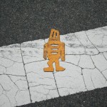 Boston Street Art - Yellow guy on the street