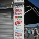 New York Shop sign menu at Coney Island