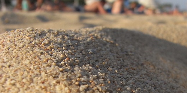 Francois Soulignac - Big focus on sand on the beach, Barcelona, Spain